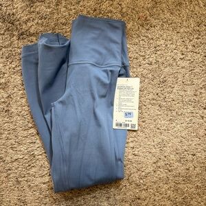lululemon Blue High-Waisted ribbed leggings